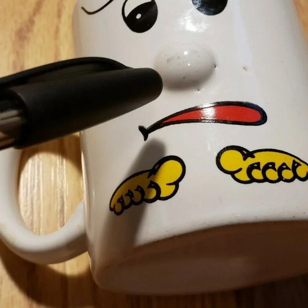 Angry Face Coffee Cup / Mug 3D Nose